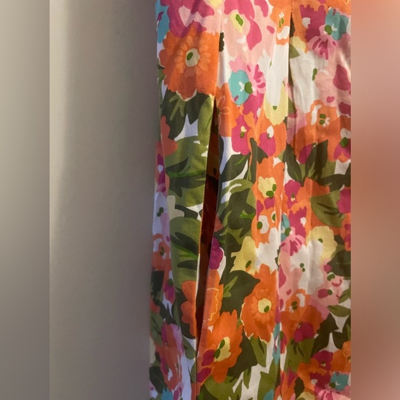 Talbots Petite Sleeveless Floral Print Collar Button Front Closure Dress Size 8P - Picture 2 of 12